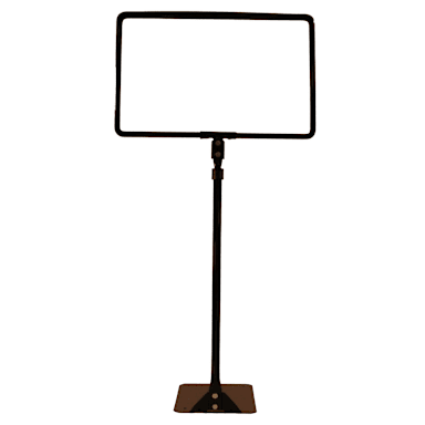 Shaw & Slavsky RA8.5X11-122 Black 8.5 x 11 Round Stem Sign Holder
