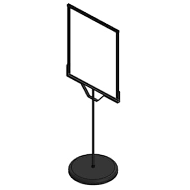 Darling Foodservice Black 22" x 28" Floor Stand Sign Holder