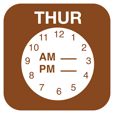 DayMark ReMark™ ¾" Thursday Day Label w/ Clock - 2000 / RL