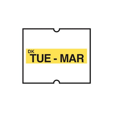 DayMark 1104822 2-Line Tuesday Label For DM-4 Label Gun - 6000 / PK