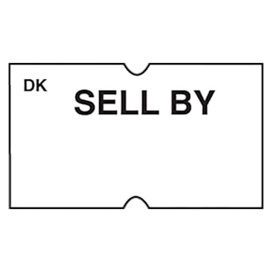 DayMark IT120544 White Sell By Label for DM-3 Label Gun - 8000 / PK