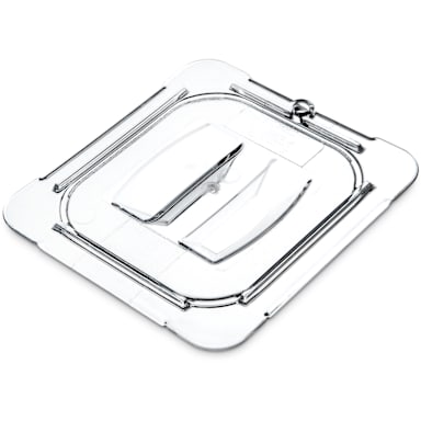 Carlisle 10310U07 StorPlus Clear 1/6-Size Handled Food Pan Lid
