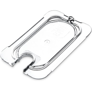 Carlisle 10337U07 StorPlus Clear 1/9-Size Flat Notched Food Pan Lid