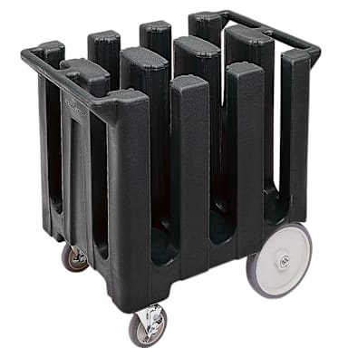 Cambro DC700110 Black Poker Chip Style Dish Caddy with 6 Columns