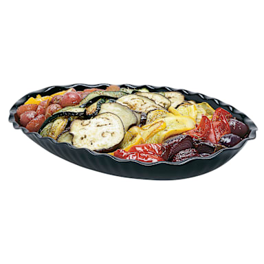 Cambro DP15110 Black 3.4 Qt. Deep Deli Platter