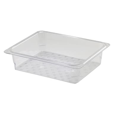 Cambro 23CLRCW135 Camwear Clear Colander for 3" D Half Size Food Pan