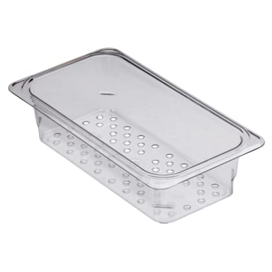 Cambro 33CLRCW135 Camwear Clear Colander for 3" D Third Size Food Pan