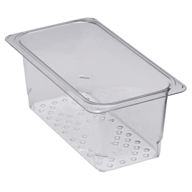 Cambro 35CLRCW135 Camwear Clear Colander for 5" D Third Size Food Pan