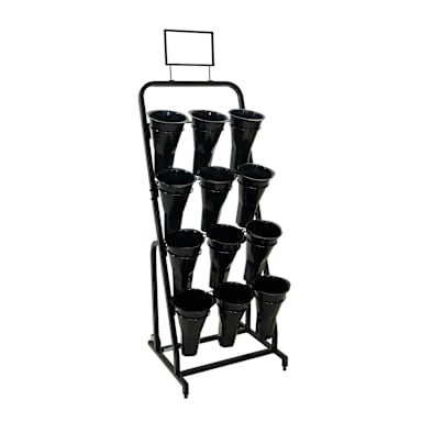 Mobile Merchandisers® FC2452 59" 12 Vase Floral Display Rack