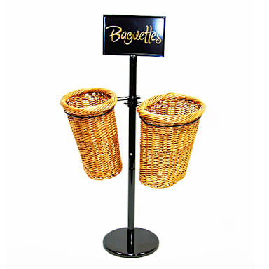 Mobile Merchandisers BS36/2 2-Basket Display Rack for Baguettes - Kit