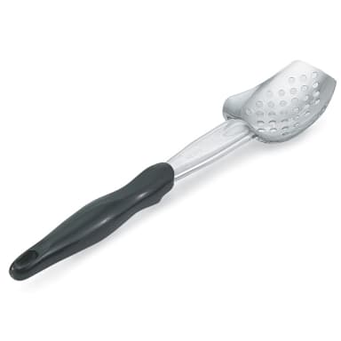 Vollrath® 64138 Black 3-Sided Perforated 13.3" Basting Spoon