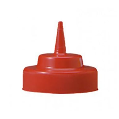 TableCraft 63TK Red Cap for WideMouth Squeeze Bottles - Dozen