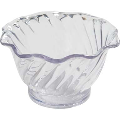 Dinex DXSWC507 SAN Plastic Swirled 5 Oz. Tulip Bowl