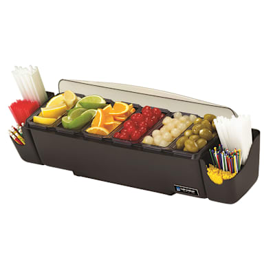 San Jamar® BD4006S The Dome 6 Pint Garnish Center with Caddies