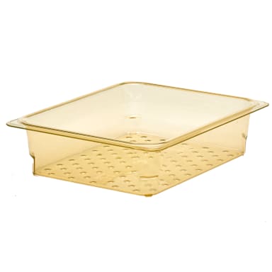 Cambro 23CLRHP150 Amber 3" Deep Colander f/ 1/2 Size Food Pan - 6 / CS