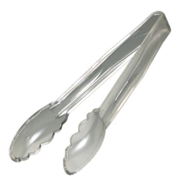 Cambro 9TGS135 Camwear Clear 9" Scalloped Tongs