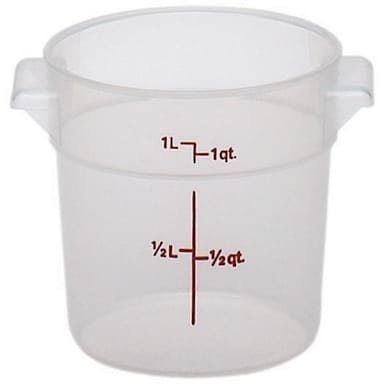 Cambro RFS1PP190 Translucent Round 1 Qt Container