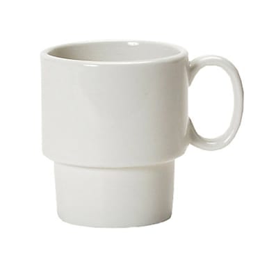 Tuxton BEM-1003 10 Oz. Eggshell Stackable Mug