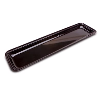 Delfin TRC-246-10 24" x 6.5" x 1" Black Rectangular Market Tray