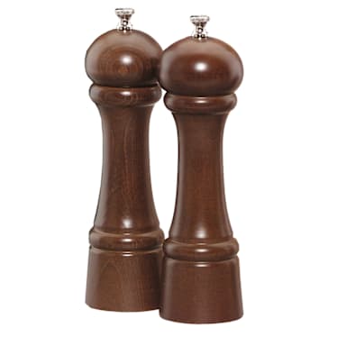 Chef Specialties 8102 8" Windsor Walnut Finish Salt / Pepper Mill Set