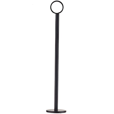 TableCraft BK1912 Black 12" Flat Bottom Number Stand