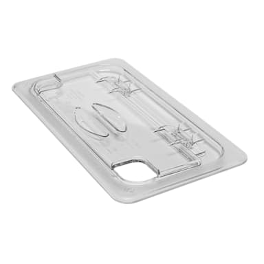 Cambro 30CWLN135 Camwear Clear 1/3 Size Notched Food Pan FlipLid