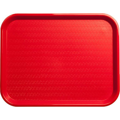Carlisle CT141805 Red Cafe Standard Tray - Dozen