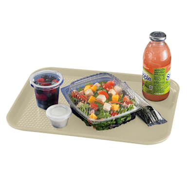Cambro 1216FF104 Desert Tan 12" x 16" Fast Food Tray - Dozen