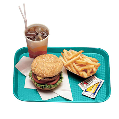 Cambro 1216FF414 Teal 12" x 16" Fast Food Tray - Dozen