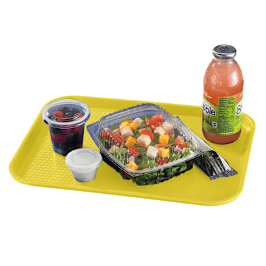 Cambro 1216FF108 Primrose Yellow 12 x 16" Fast Food Tray - Dozen