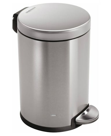 simplehuman CW-1852 Brushed S/S Step-On 4.5 L / 1.2 Gal Mini-Trash Can