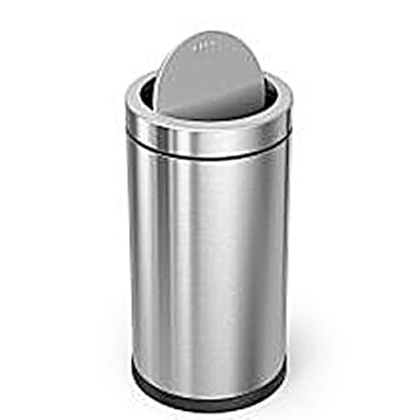 simplehuman CW1442 Brushed S/S Swing Top 14.5 Gal / 55 L Trash Can