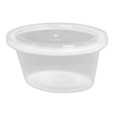 Pactiv YE502 Ellipso™ 2 Oz Clear Portion Cup w/ Lid - 1000 / CS