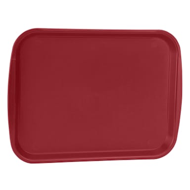 Traex 1014-21 Rectangular Burgundy 10" x 14" Fast Food Tray