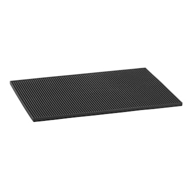 TableCraft 1218BK Black Rubber 12" x 18" Bar Service Mat
