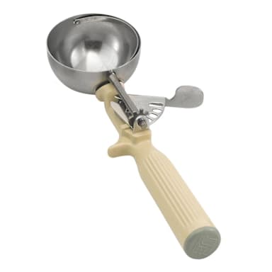 Vollrath 47141 S/S 3.25 Oz. / #10 Thumb Action Disher w/ Ivory Handle