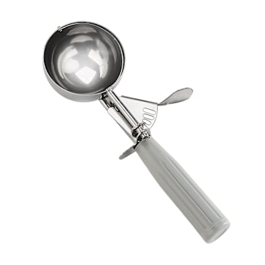 Darling Foodservice S/S 4 Oz / #8 Thumb Press Dishers with Grey Handle