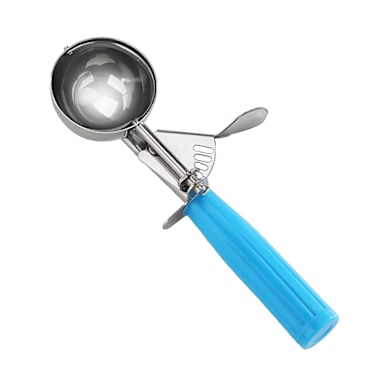 Darling Foodservice S/S 2 Oz / #16 Thumb Press Dishers with Blue Handle