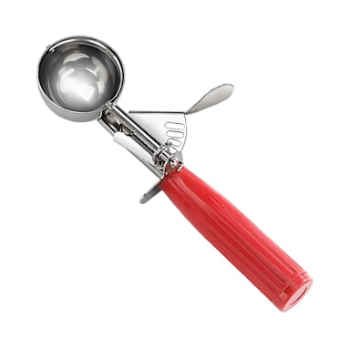 Darling Foodservice S/S 1.33 Oz / #24 Thumb Press Dishers with Red Handle