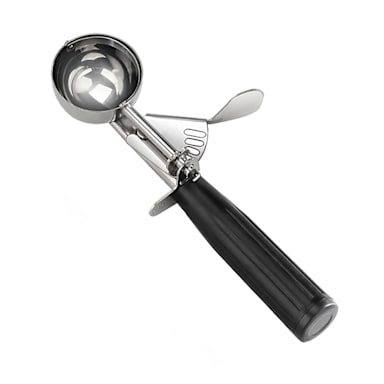 Darling Foodservice S/S 1 Oz / #30 Thumb Press Dishers with Black Handle