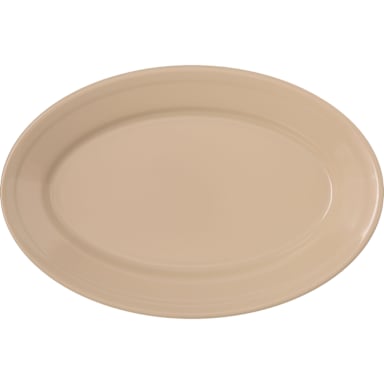 Carlisle 4356325 Dallas Ware 9-1/4" Tan Oval Platter