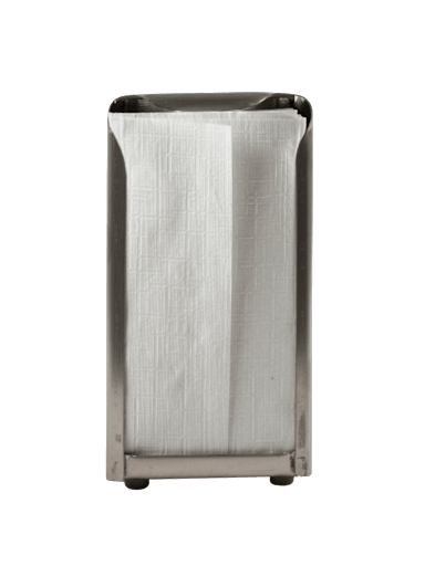 San Jamar H900X Satin Stainless Tallfold Tabletop Napkin Dispenser