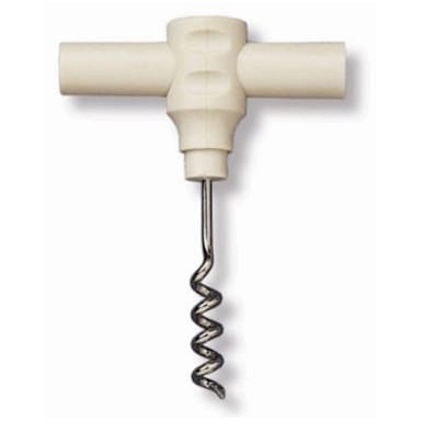 Darling Foodservice 4-1/4" Bone Colored Plastic Pocket Corkscrew