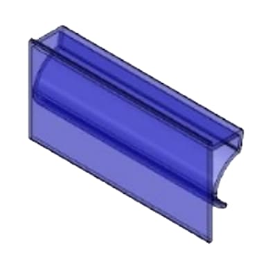 Darling Foodservice Blue Plastic Label Holders for Adhesive Labels