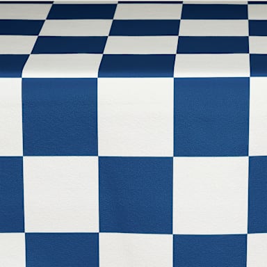 Marko 57414664TM195 Fashion 46" x 64" Navy / White Booth Tablecloth