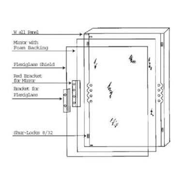 Sentry Mirror™ SMS2030 20" x 30" Anti-Graffiti Mirror