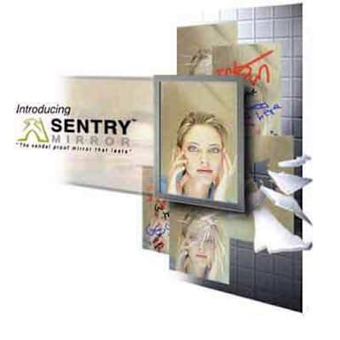 Sentry Mirror™ SMS1836 18" x 36" Anti-Graffiti Mirror