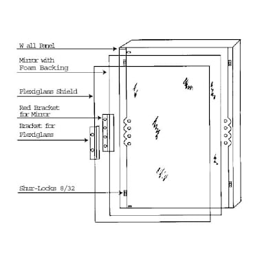 Sentry Mirror™ R-1836-160P5 18" x 36" Plexi-Shield