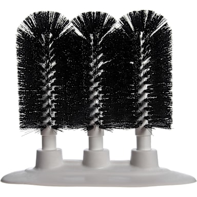 Carlisle 4046103 Sparta 8" Black Triple Glass Washer Brushes