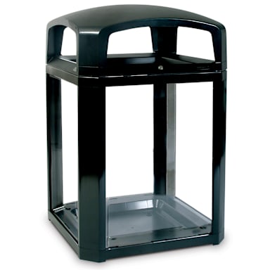 Rubbermaid FG397500BLA Landmark 50 G Dome Top Trash Can Frame w/ Liner